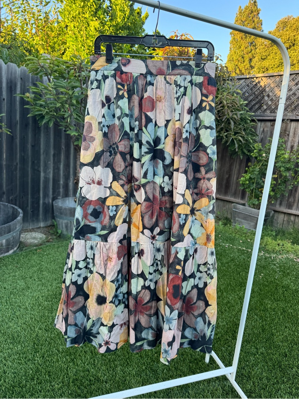NWT Cleobella Floral Charlene Ankle Skirt in Foraged Violet size M - Picture 10 of 11